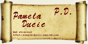 Pamela Dučić vizit kartica
